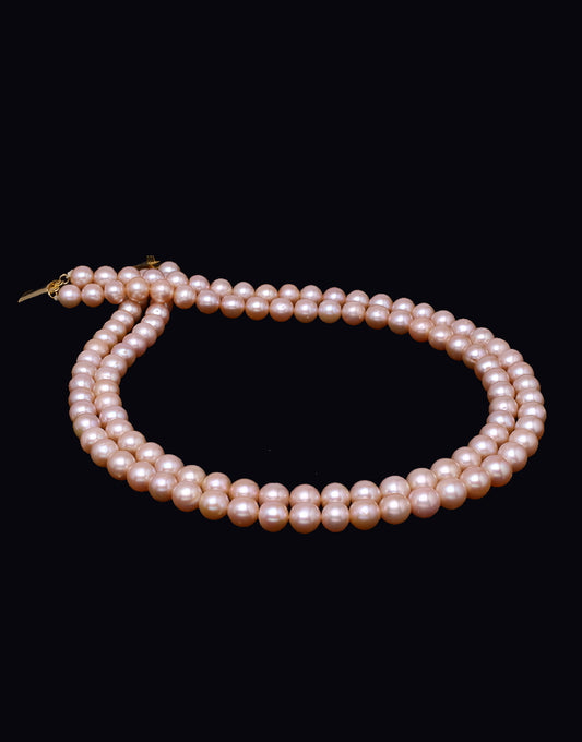 Queenly Pink Freshwater Pearl Necklace