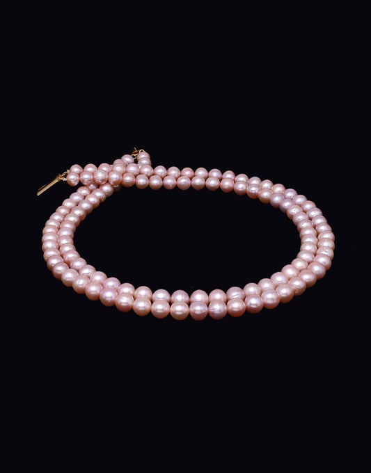 Exquisite Lavender Freshwater Pearl Necklace