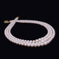 The Unique Round White Freshwater Pearl Graded Necklace