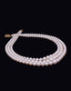The Unique Round White Freshwater Pearl Graded Necklace