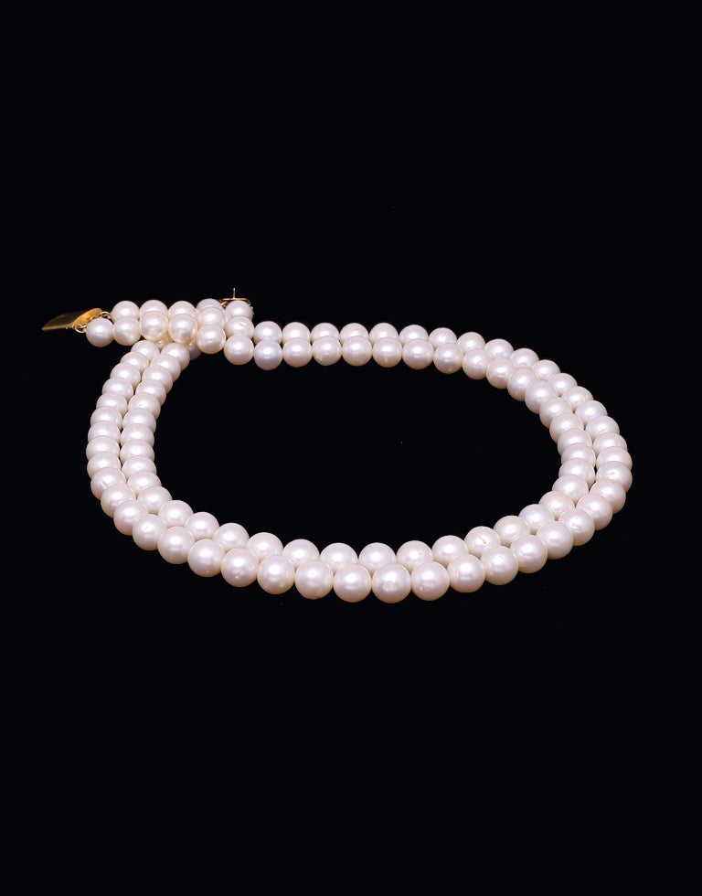 The Lustrous Round White Freshwater Pearl Necklace