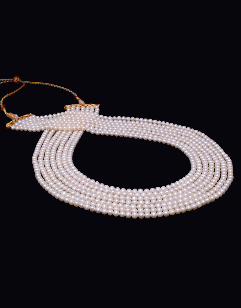 Rare Round White Freshwater Pearl Necklace