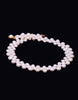 Glowing White Freshwater Pearl Button Necklace