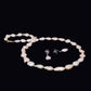The Queenly White Baroque Freshwater Pearl Necklace Set