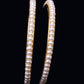 Half-round uniquely fine freshwater pearl bangles
