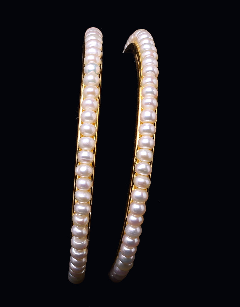 Half-round uniquely fine freshwater pearl bangles
