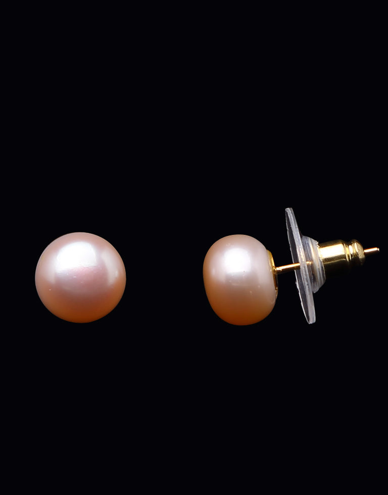 Pink Freshwater Pearl Stud Earring