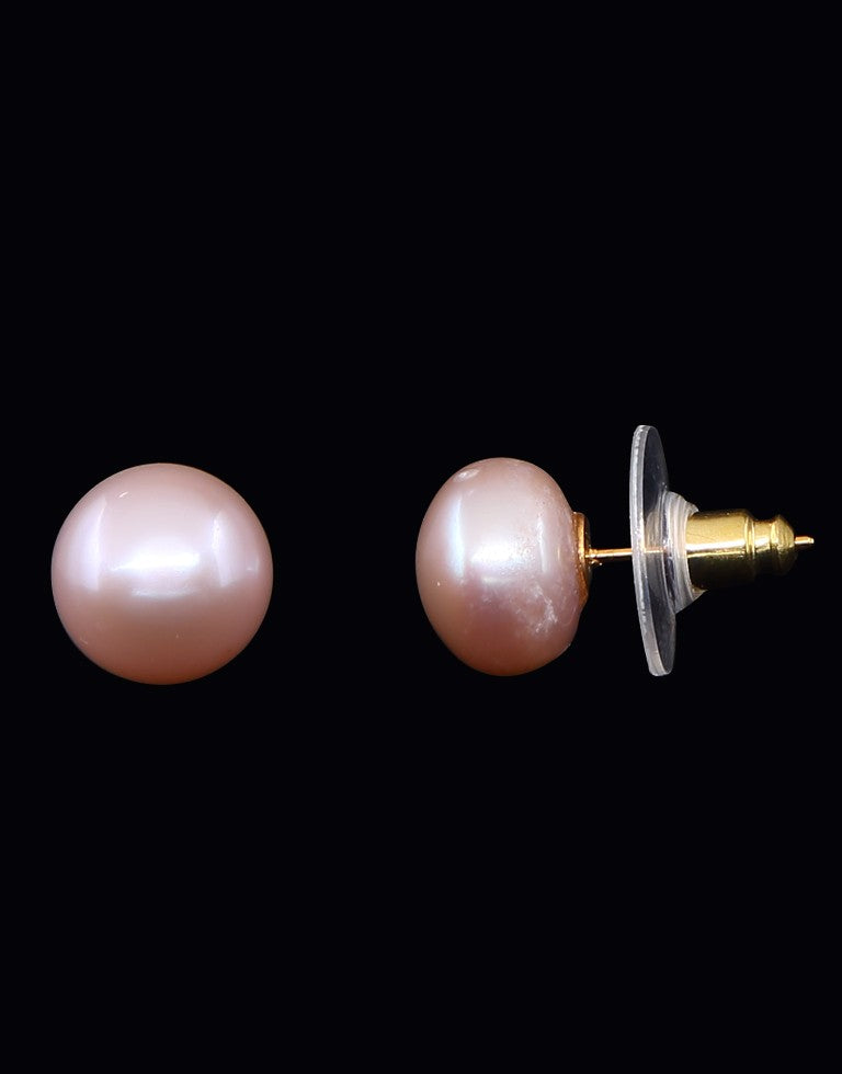 Lavender Freshwater Pearl Stud Earring