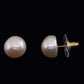 Elite Collection White Freshwater Pearl Stud Earring