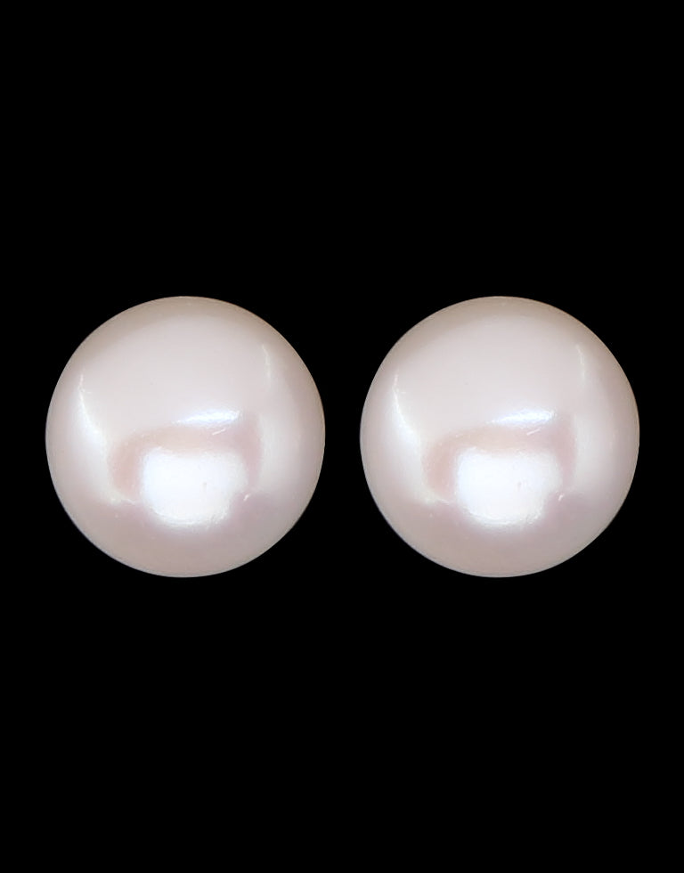 Eternal Grace: White Freshwater Pearl Studs