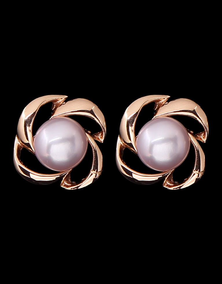 9ct, Freshwater Pearl & Diamond Earrings in White | Stewart Dawsons