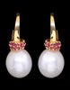 Decorative Freshwater Pearl With Semi Precious Stone Fancy Stud Earrings