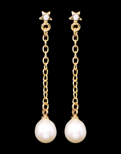 Engaging Freshwater Pearl With Semi Precious Stone Fancy Stud Earrings