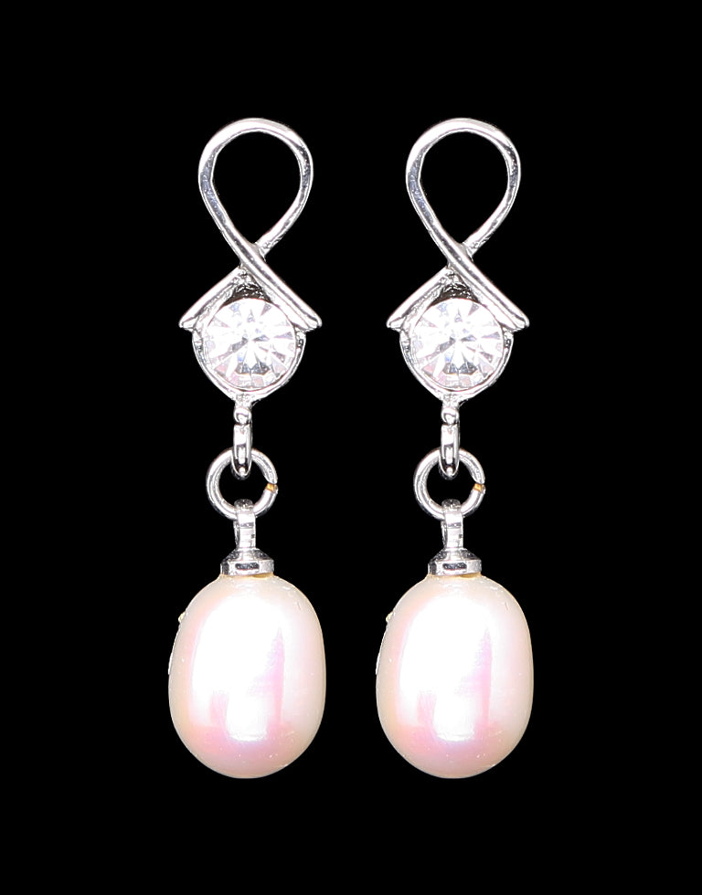 Beautiful Freshwater Pearl With Semi Precious Stone Fancy Stud Earrings