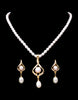 Oval Beaded Pearl Set With Oval Dangled Pearls