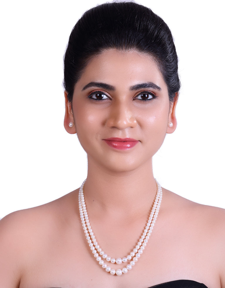 The Versatile White Freshwater Pearl Graded Necklace