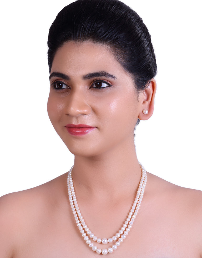 The Versatile White Freshwater Pearl Graded Necklace