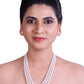 The Unique Round White Freshwater Pearl Graded Necklace