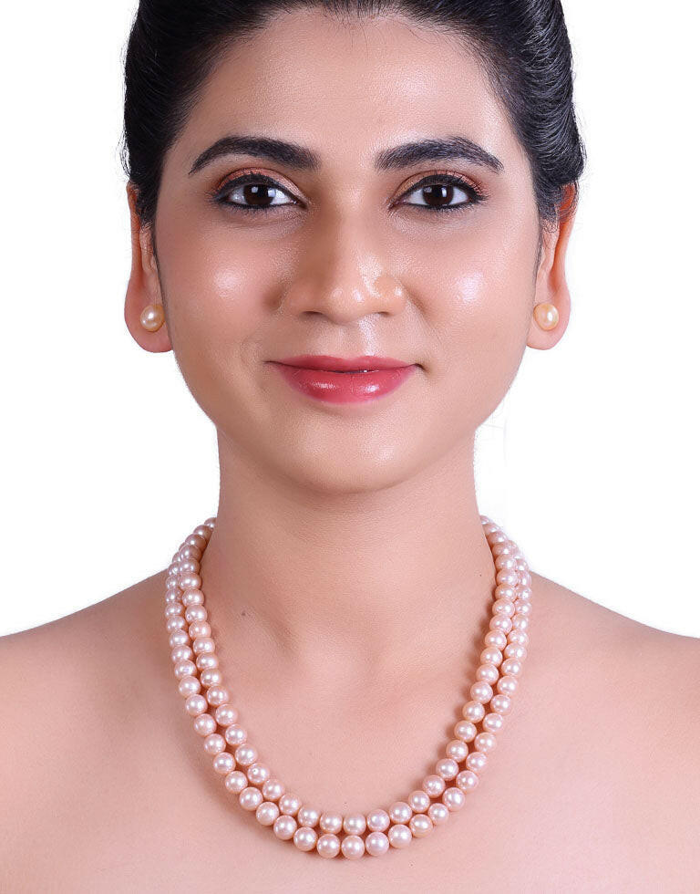 Queenly Pink Freshwater Pearl Necklace