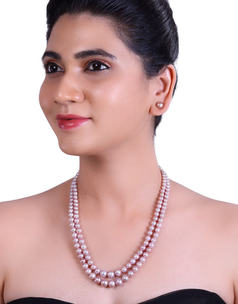 The Divine Lavender Freshwater Pearl Graded Necklace