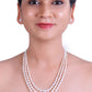 The White Freshwater Oval Shape Graded Pearl Necklace