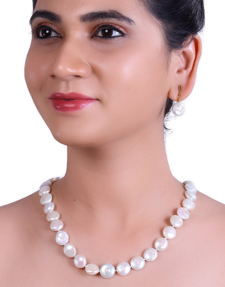 The Opulent White Baroque Freshwater Pearl Necklace Set