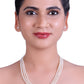 Beautiful Half Round White Freshwater Pearl Necklace