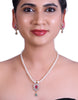 Red and Green studded Cultured Freshwater Pearl Set