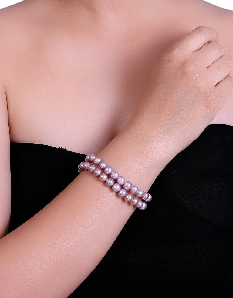 Luxurious Lavender Freshwater Pearl Bracelet