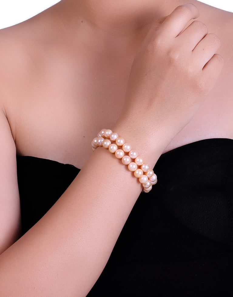 Send Linked Chain Pearl n Gold Bracelet Gift Online, Rs.999 | FlowerAura