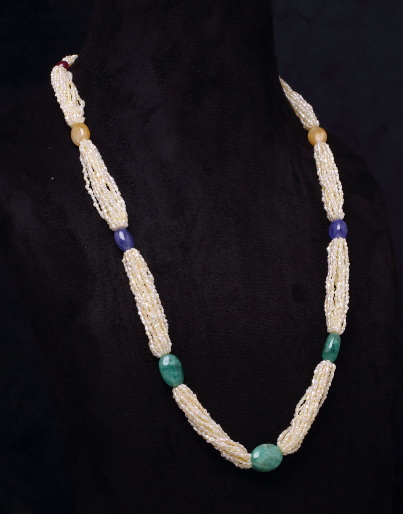 Goldanish Keshi Pearls & Real Beads Necklace