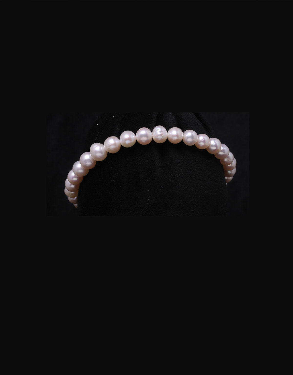 White Freshwater Round Pearl Bracelet