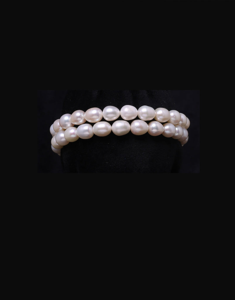 Drop Shape Freshwater White Pearl Bracelet