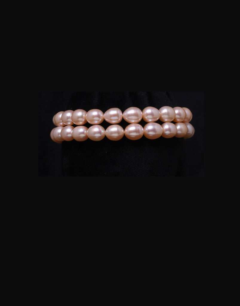 Drop Shape Freshwater Pink Pearl Bracelet
