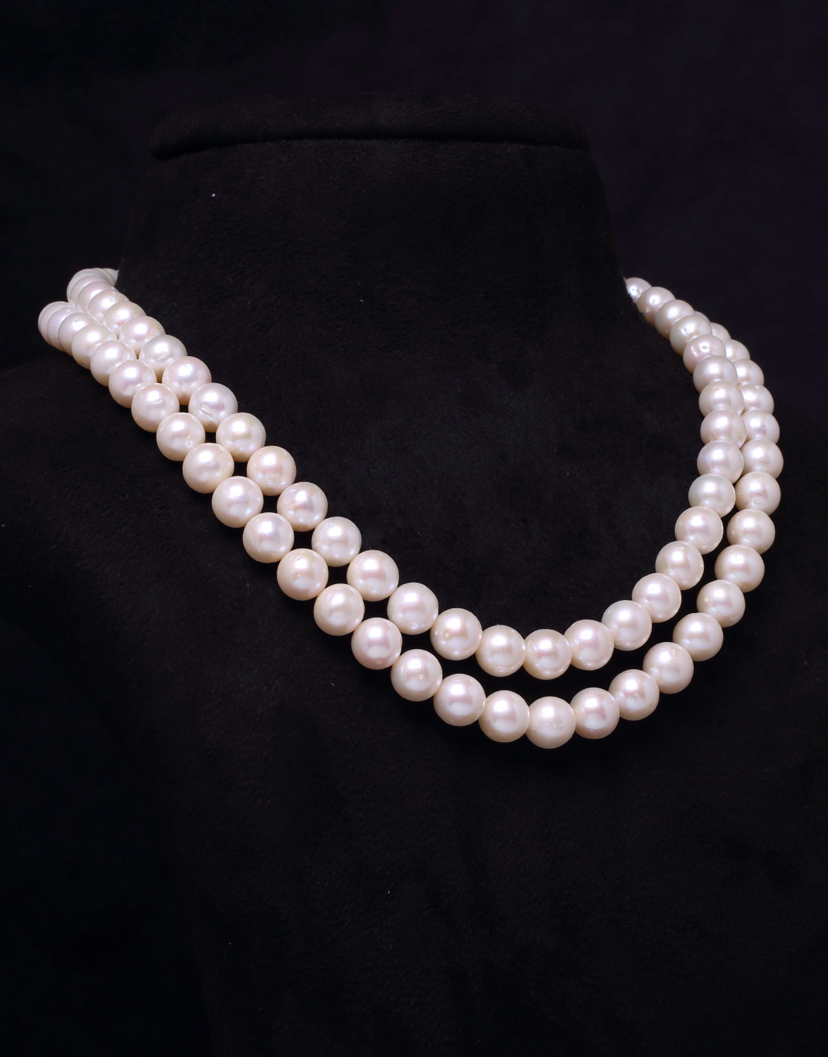 The lucent beauty- white freshwater pearl necklace