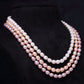 Dive deep in beautiful tri-color drop shape pearl necklace
