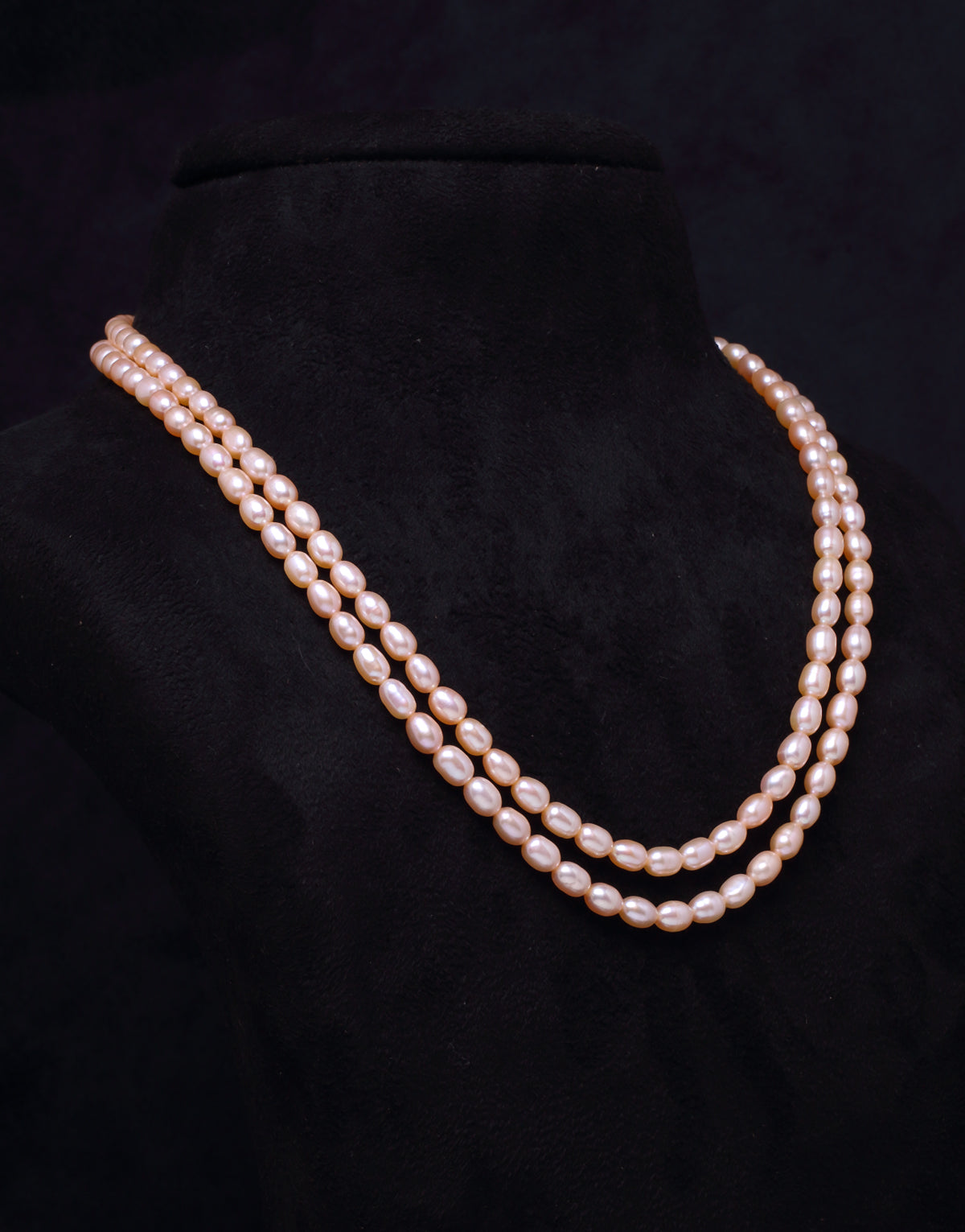 Dazzling Pink Freshwater Oval shape Pearl Necklace