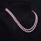 Bright Freshwater Oval shape Lavender Pearl Necklace
