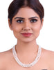 Lustrous White Freshwater Oval Shape Pearl Necklace