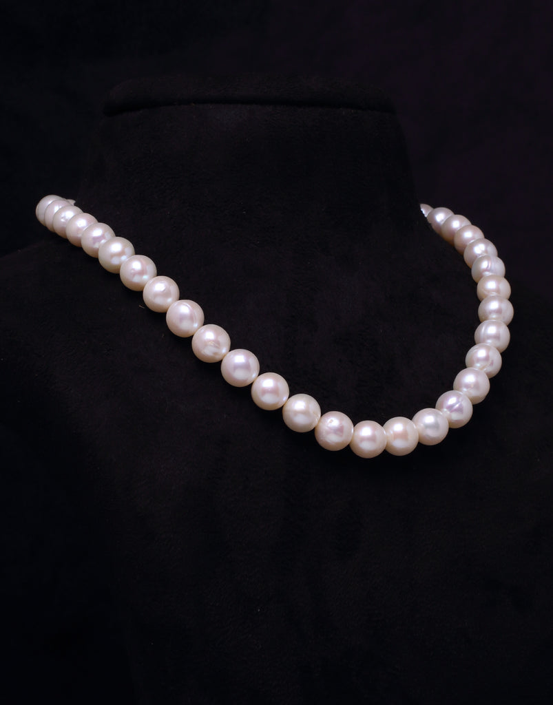 CARA 8mm Real Round Freshwater Pearl Necklace for Women, Cultured Pearl  Necklace Men, Chunky Bold Pearl Necklace, Bridal Pearl Jewelry, Gift - Etsy