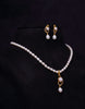 Elegant Freshwater Beaded Peral Necklace With Luminous Pendant In Drop-Dangled Pearls