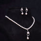 Elegant Freshwater Beaded Peral Necklace With Luminous Pendant In Drop-Dangled Pearls