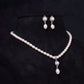 White Oval-Shaped Beaded Pearl Set