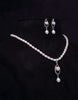 Freshwater Pearl Beaded Necklace With Depicted Design Set In Cubic Zirconia Stones