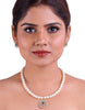 Exquisite Combination of Freshwater Button Pearl Set, With Cz Semi Precious Stone