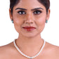 Extraordinary and Stunning Freshwater Button Pearl Set with Cz Semi Precious Stone