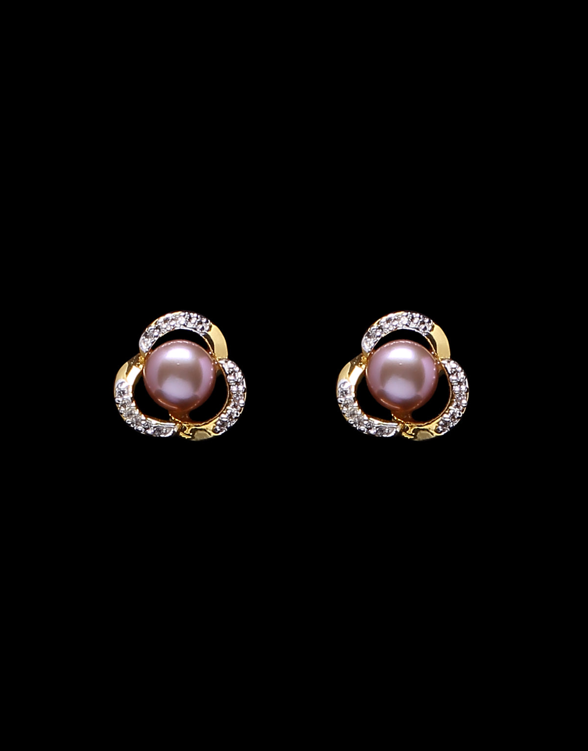 Freshwater Pearl With Cubic Zircon Fancy Stud