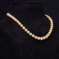 Round Natural-Color Golden South Sea Pearl Necklace, 7.5-9.5mm, A Quality