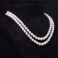 Milky White Saltwater South Sea pearl necklace, 7-8.8mm - AA Quality