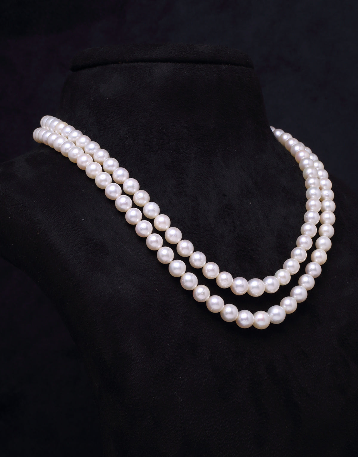 Milky White Saltwater South Sea pearl necklace, 7-8.8mm - AA Quality